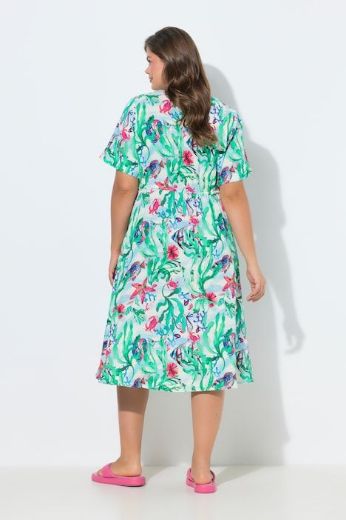 Moda za polnejše Haljina 1/2 rukava od muslina plus velikost, xxl, Ulla Popken in Johann Popken (JP1880)