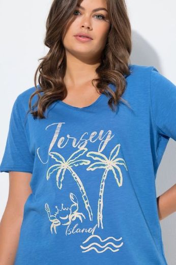 Moda za polnejše Majica kratkih rukava V izreza plus velikost, xxl, Ulla Popken in Johann Popken (JP1880)