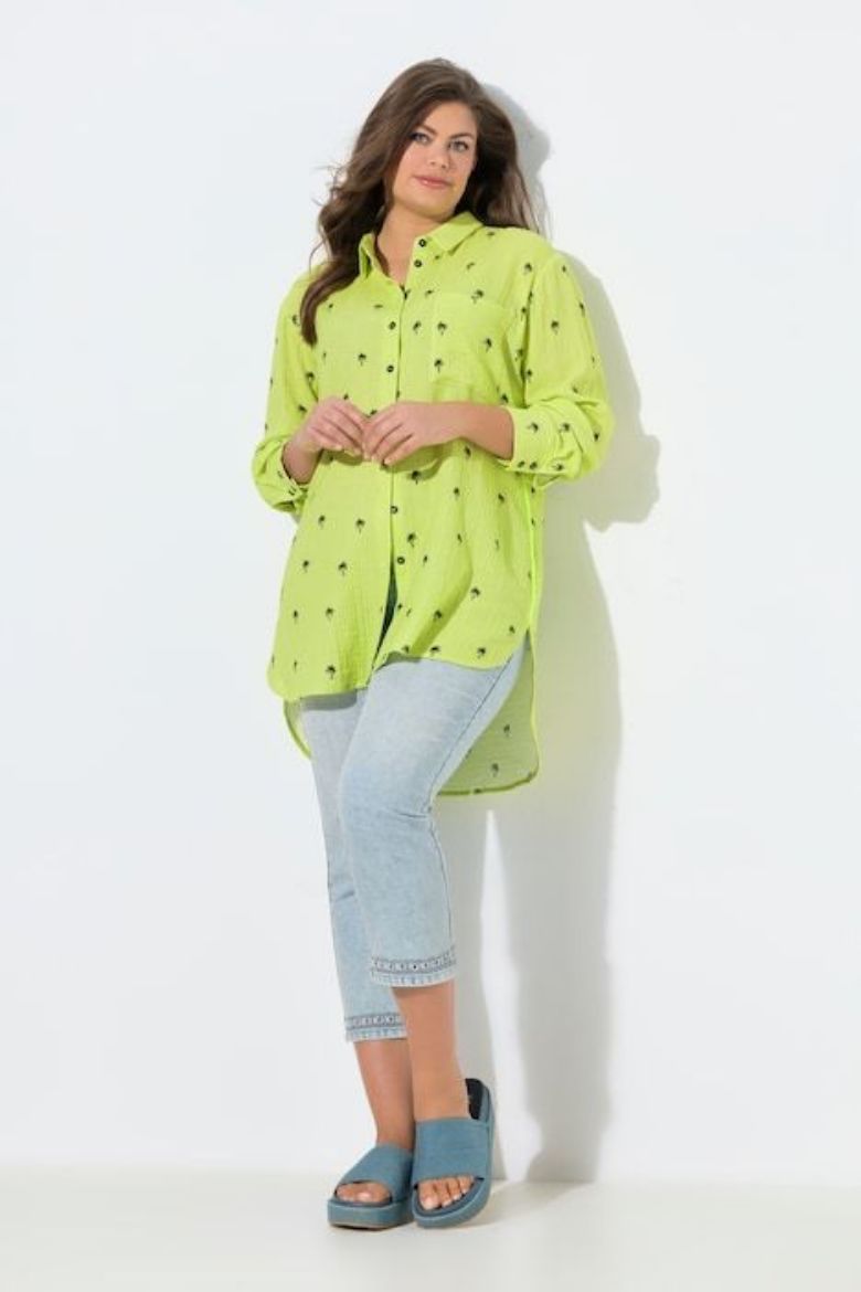 Moda za polnejše Majica dugih rukava dužeg kroja plus velikost, xxl, Ulla Popken in Johann Popken (JP1880)