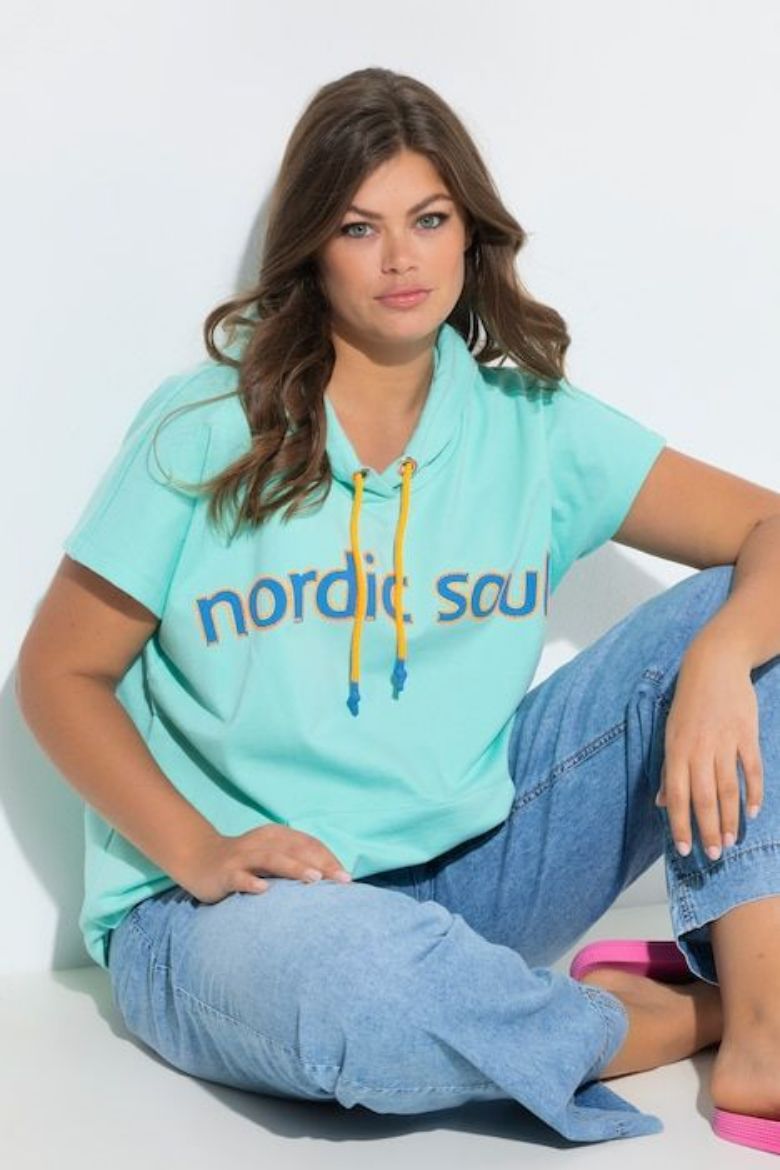 Moda za polnejše Majica kratkih rukava s kapuljačom plus velikost, xxl, Ulla Popken in Johann Popken (JP1880)