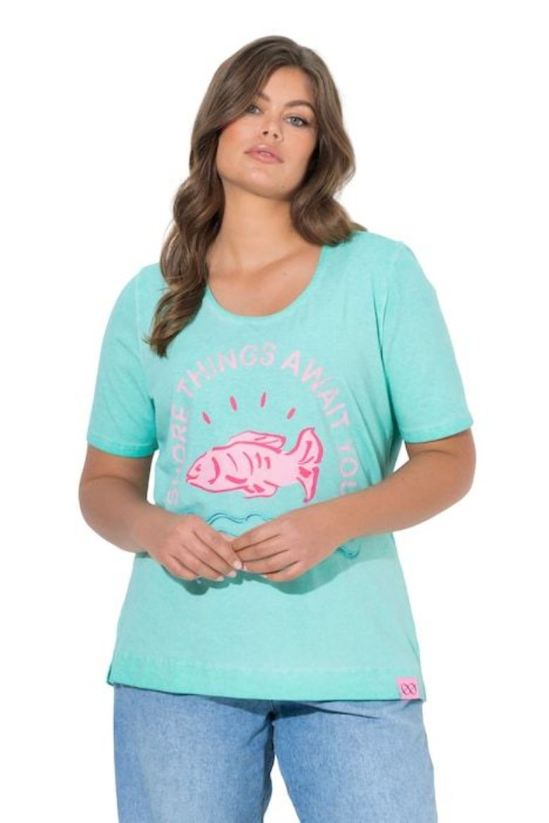 Moda za polnejše Majica kratkih rukava plus velikost, xxl, Ulla Popken in Johann Popken (JP1880)