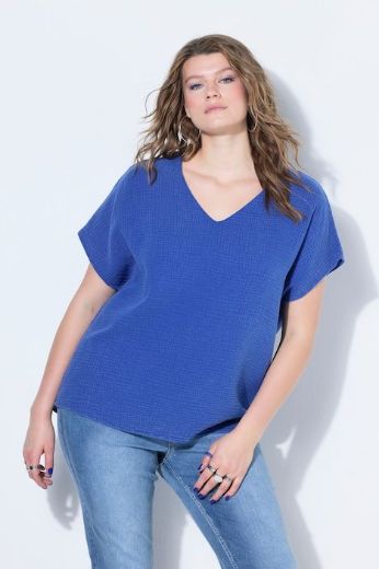 Moda za polnejše Bluza kratkih rukava V izreza plus velikost, xxl, Ulla Popken in Johann Popken (JP1880)