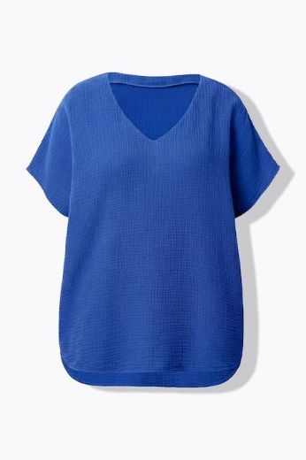 Moda za polnejše Bluza kratkih rukava V izreza plus velikost, xxl, Ulla Popken in Johann Popken (JP1880)