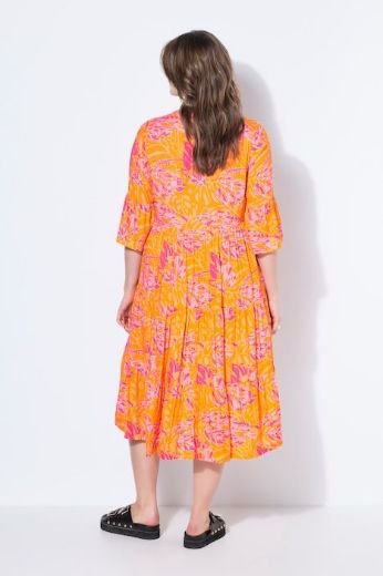 Moda za polnejše Haljina midi 3/4 rukava A kroja plus velikost, xxl, Ulla Popken in Johann Popken (JP1880)