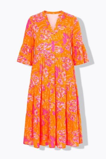 Moda za polnejše Haljina midi 3/4 rukava A kroja plus velikost, xxl, Ulla Popken in Johann Popken (JP1880)