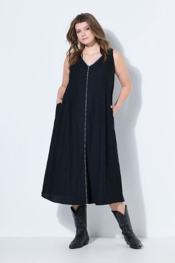 Moda za polnejše Haljina maxi bez rukava A kroja plus velikost, xxl, Ulla Popken in Johann Popken (JP1880)