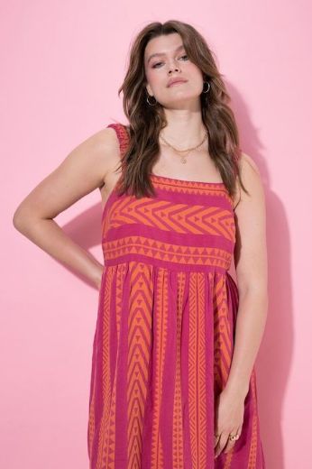 Moda za polnejše Haljina midi bez rukava A kroja plus velikost, xxl, Ulla Popken in Johann Popken (JP1880)