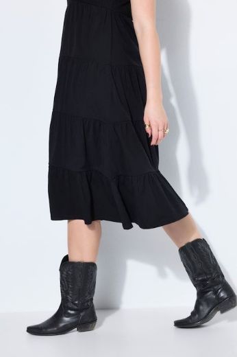 Moda za polnejše Haljina midi bez rukava A kroja plus velikost, xxl, Ulla Popken in Johann Popken (JP1880)