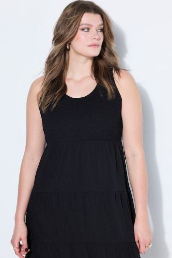 Moda za polnejše Haljina midi bez rukava A kroja plus velikost, xxl, Ulla Popken in Johann Popken (JP1880)