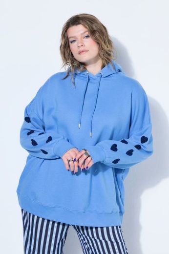 Moda za polnejše Majica dugih rukava s printom srca plus velikost, xxl, Ulla Popken in Johann Popken (JP1880)