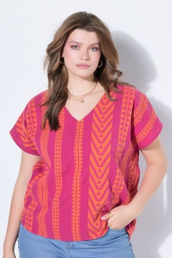 Moda za polnejše Bluza kratkih rukava šireg kroja plus velikost, xxl, Ulla Popken in Johann Popken (JP1880)