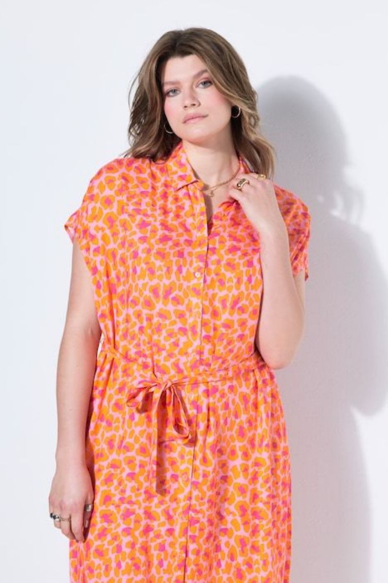 Moda za polnejše Haljina midi kratkih rukava šireg kroja plus velikost, xxl, Ulla Popken in Johann Popken (JP1880)