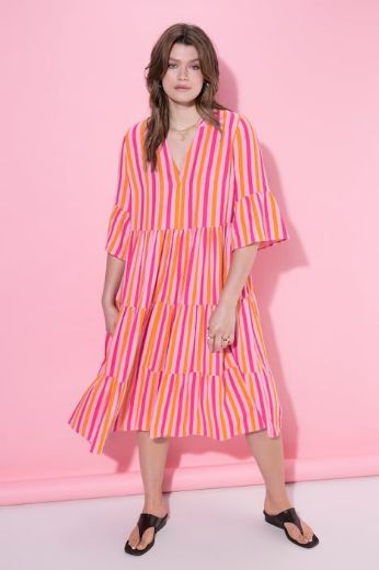 Moda za polnejše Haljina midi 3/4 rukava A kroja plus velikost, xxl, Ulla Popken in Johann Popken (JP1880)