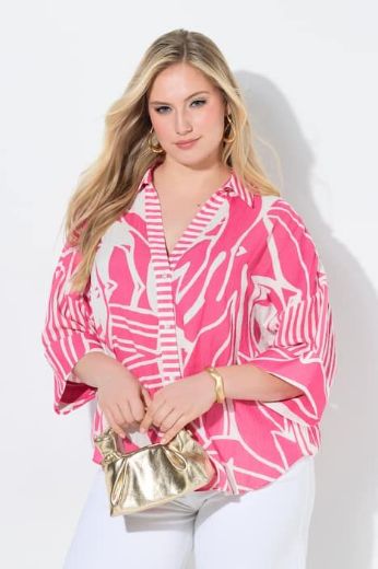 Moda za polnejše Bluza 3/4 rukava šireg kroja plus velikost, xxl, Ulla Popken in Johann Popken (JP1880)