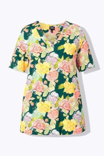 Moda za polnejše Majica kratkih rukava V izreza plus velikost, xxl, Ulla Popken in Johann Popken (JP1880)