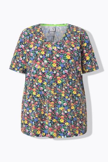 Moda za polnejše Majica kratkih rukava V izreza plus velikost, xxl, Ulla Popken in Johann Popken (JP1880)