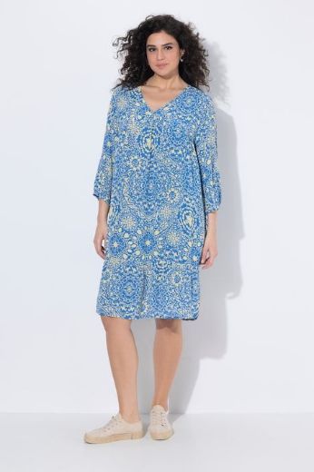 Moda za polnejše Haljina 3/4 rukava A kroja plus velikost, xxl, Ulla Popken in Johann Popken (JP1880)