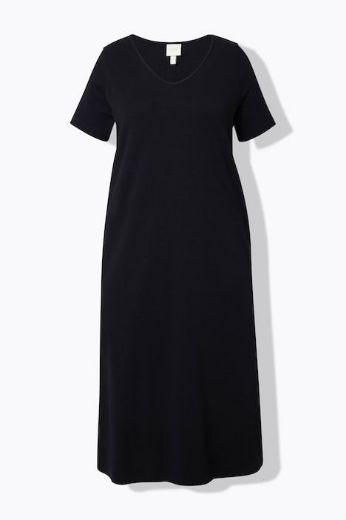 Moda za polnejše Haljina maxi kratkih rukava pamučna plus velikost, xxl, Ulla Popken in Johann Popken (JP1880)