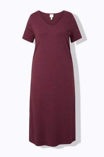 Moda za polnejše Haljina maxi kratkih rukava pamučna plus velikost, xxl, Ulla Popken in Johann Popken (JP1880)