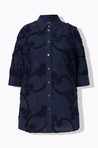 Moda za polnejše Bluza 3/4 rukava dužeg kroja plus velikost, xxl, Ulla Popken in Johann Popken (JP1880)