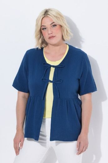 Moda za polnejše Bluza kratkih rukava muselin plus velikost, xxl, Ulla Popken in Johann Popken (JP1880)