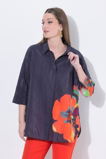 Moda za polnejše Bluza 3/4 rukava A kroja plus velikost, xxl, Ulla Popken in Johann Popken (JP1880)