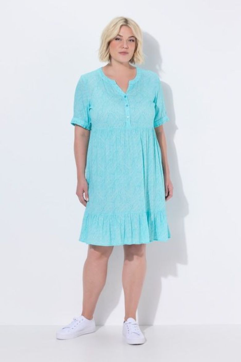 Moda za polnejše Haljina kratkih rukava A kroja plus velikost, xxl, Ulla Popken in Johann Popken (JP1880)