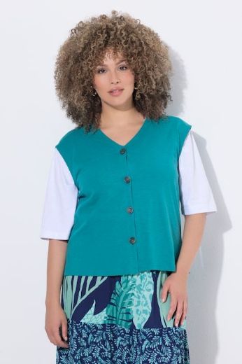 Moda za polnejše Prsluk V izreza plus velikost, xxl, Ulla Popken in Johann Popken (JP1880)