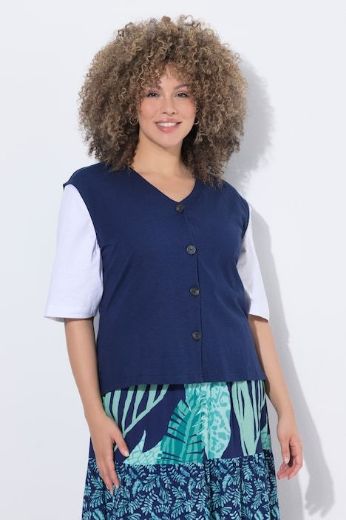 Moda za polnejše Prsluk V izreza plus velikost, xxl, Ulla Popken in Johann Popken (JP1880)