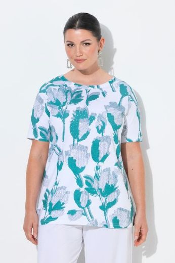 Moda za polnejše Majica kratkih rukava pamučna plus velikost, xxl, Ulla Popken in Johann Popken (JP1880)