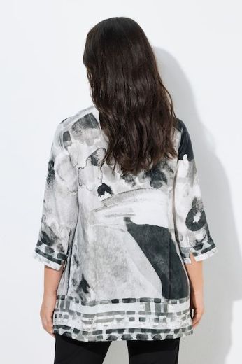 Moda za polnejše Bluza 3/4 rukava od satena plus velikost, xxl, Ulla Popken in Johann Popken (JP1880)