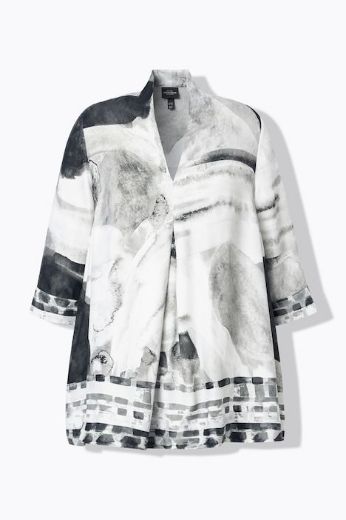 Moda za polnejše Bluza 3/4 rukava od satena plus velikost, xxl, Ulla Popken in Johann Popken (JP1880)