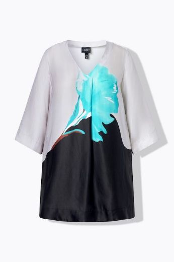 Moda za polnejše Bluza 3/4 rukava od satena plus velikost, xxl, Ulla Popken in Johann Popken (JP1880)