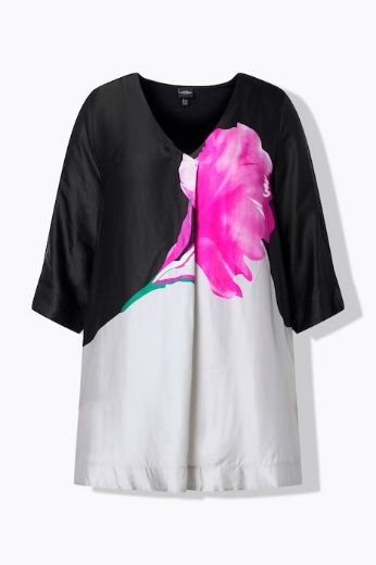 Moda za polnejše Bluza 3/4 rukava od satena plus velikost, xxl, Ulla Popken in Johann Popken (JP1880)