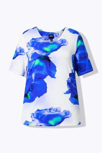 Moda za polnejše Majica kratkih rukava V izreza plus velikost, xxl, Ulla Popken in Johann Popken (JP1880)