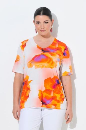 Moda za polnejše Majica kratkih rukava V izreza plus velikost, xxl, Ulla Popken in Johann Popken (JP1880)