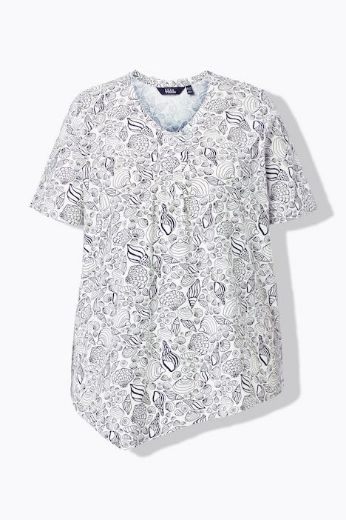 Moda za polnejše Majica kratkih rukava V izreza plus velikost, xxl, Ulla Popken in Johann Popken (JP1880)