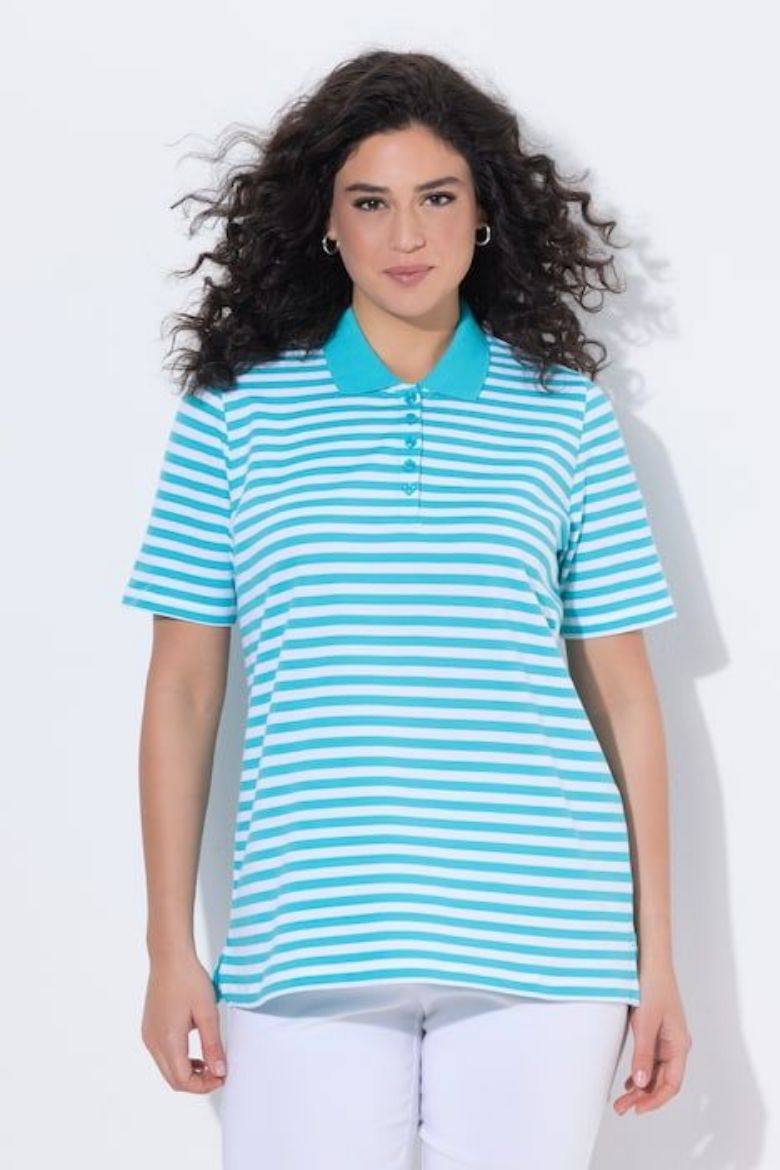 Moda za polnejše Majica polo kratkih rukava pamučna plus velikost, xxl, Ulla Popken in Johann Popken (JP1880)