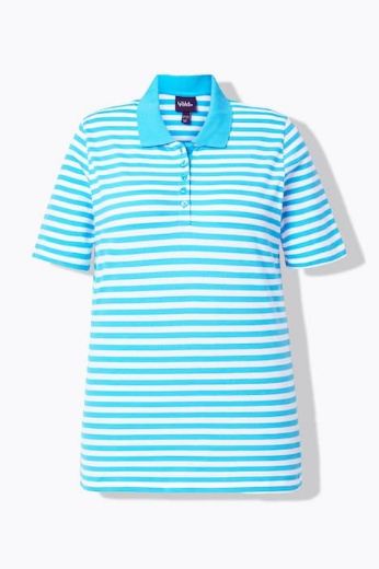 Moda za polnejše Majica polo kratkih rukava pamučna plus velikost, xxl, Ulla Popken in Johann Popken (JP1880)