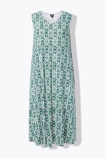 Moda za polnejše Haljina midi bez rukava V izreza plus velikost, xxl, Ulla Popken in Johann Popken (JP1880)