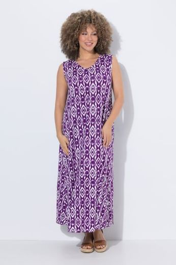 Moda za polnejše Haljina midi bez rukava V izreza plus velikost, xxl, Ulla Popken in Johann Popken (JP1880)