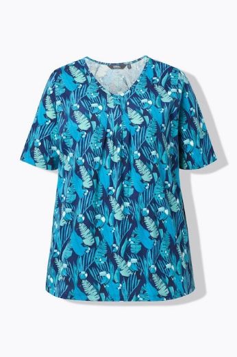 Moda za polnejše Majica kratkih rukava V izreza plus velikost, xxl, Ulla Popken in Johann Popken (JP1880)