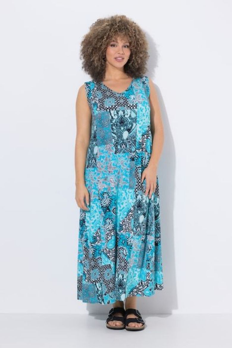 Moda za polnejše Haljina maxi bez rukava A kroja plus velikost, xxl, Ulla Popken in Johann Popken (JP1880)