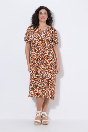 Moda za polnejše Haljina kratkih rukava od muslina plus velikost, xxl, Ulla Popken in Johann Popken (JP1880)