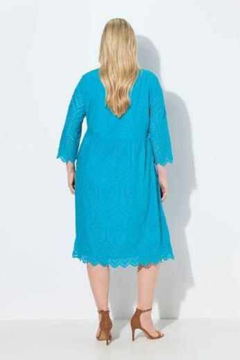 Moda za polnejše Haljina midi A kroja 3/4 rukavi plus velikost, xxl, Ulla Popken in Johann Popken (JP1880)