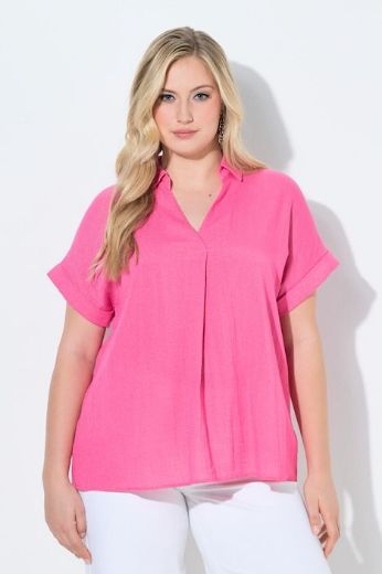 Moda za polnejše Bluza spušteni rukavi s gumbima na leđima plus velikost, xxl, Ulla Popken in Johann Popken (JP1880)