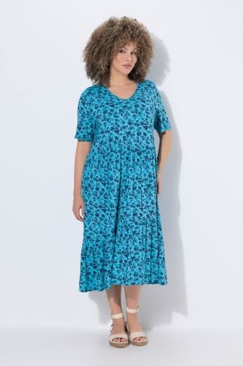 Moda za polnejše Haljina midi A kroja na volane plus velikost, xxl, Ulla Popken in Johann Popken (JP1880)