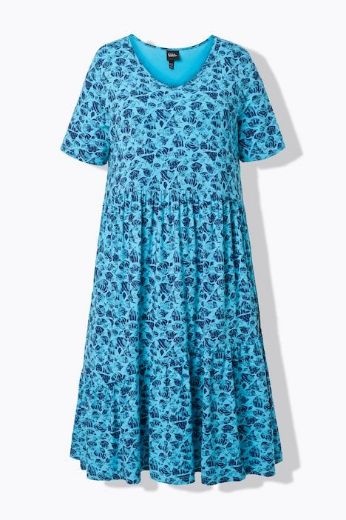Moda za polnejše Haljina midi A kroja na volane plus velikost, xxl, Ulla Popken in Johann Popken (JP1880)
