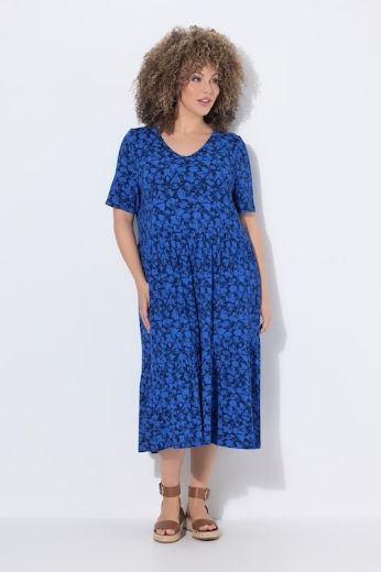 Moda za polnejše Haljina midi A kroja na volane plus velikost, xxl, Ulla Popken in Johann Popken (JP1880)