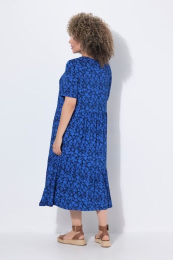 Moda za polnejše Haljina midi A kroja na volane plus velikost, xxl, Ulla Popken in Johann Popken (JP1880)